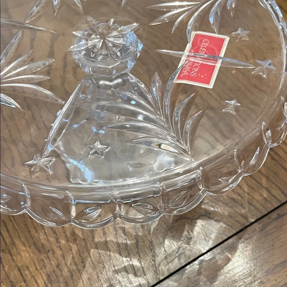 Celebrations Mikasa Christmas‎ Night Footed Cake Stand